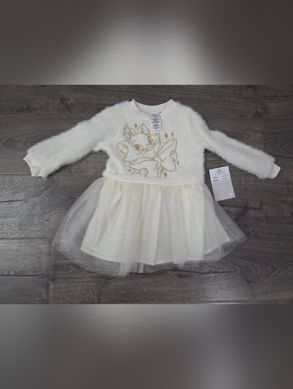 Disney Classics White Sparkle Tutu Dress Size 3t NWT